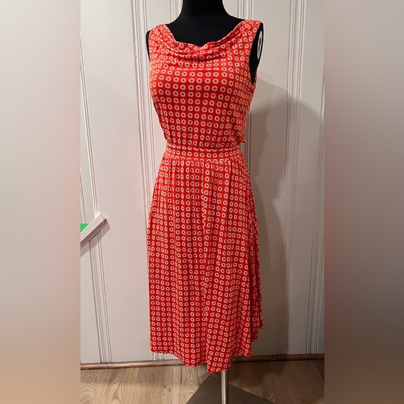 Anthropologie Maeve Brianne Daisy Flower Dress cowl neck x small - Picture 2 of 6